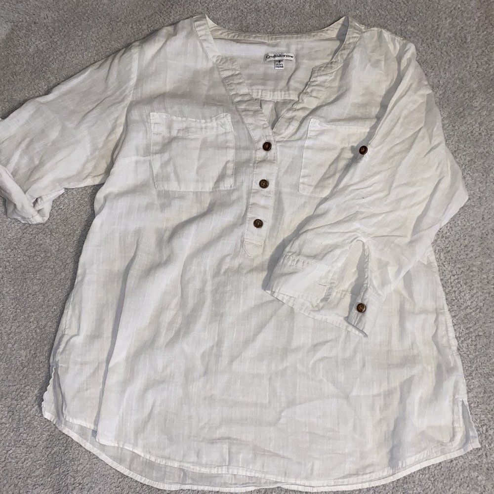 Croft & Borrow Quarter Length Pocket Blouse